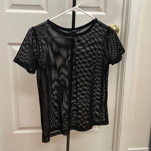 Tops - Black Mesh T-Shirt - price negotiable